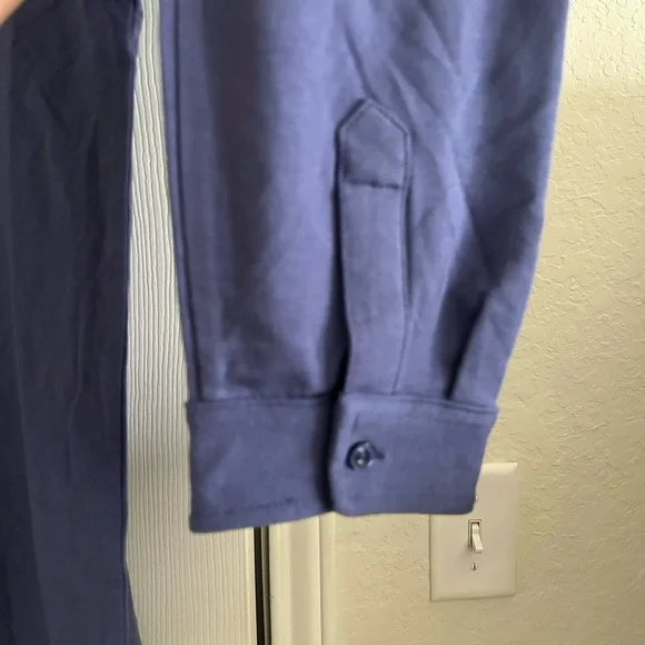 New Gap Men’s Blue Long Sleeve Knit Button Down Shirt, Size X-Large - Picture 7 of 9